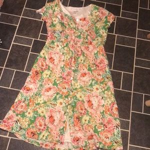 Floral linen dress